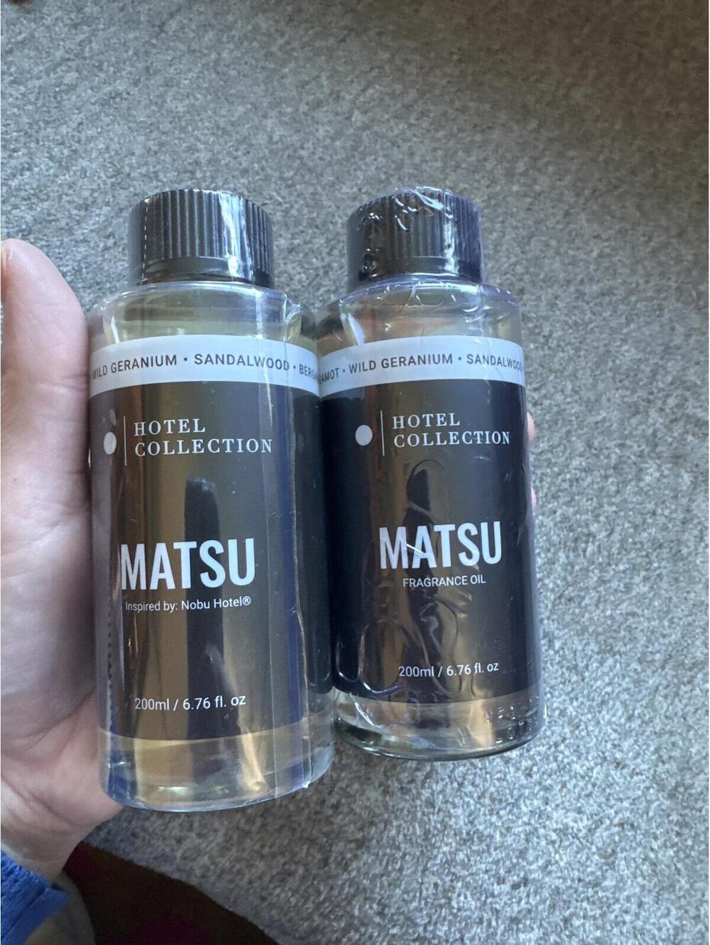 Hotel Collection Matsu Fragrance Oil 200ml Nobu Hotel TWO BOTTLES NEW